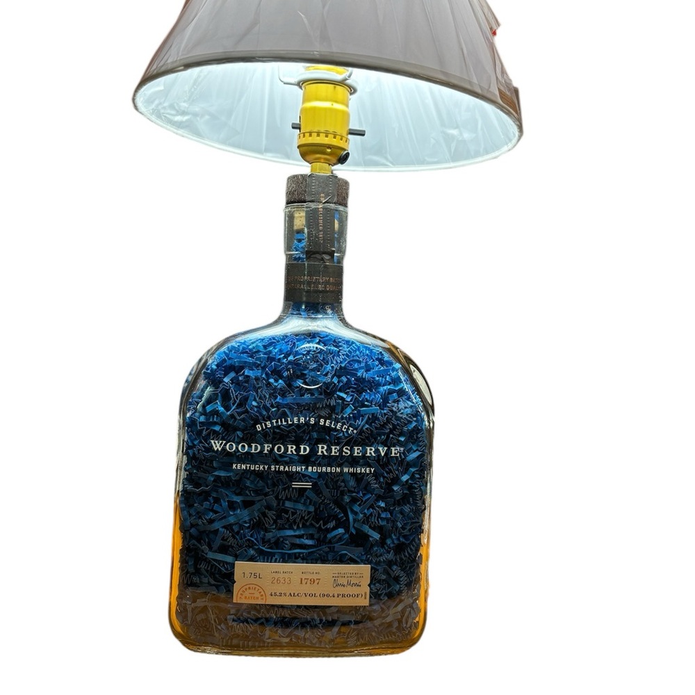 Woodford Reserve Original Custom Made Whiskey Bottle Lamp. Shade not included